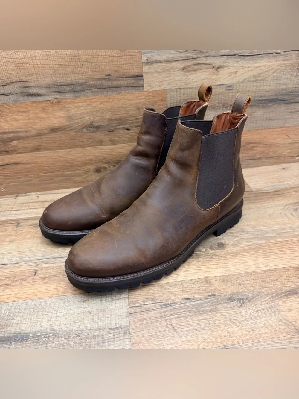 Portland Leather Patina Chelsea Men's size 11 Brown Leather Chelsea Boots